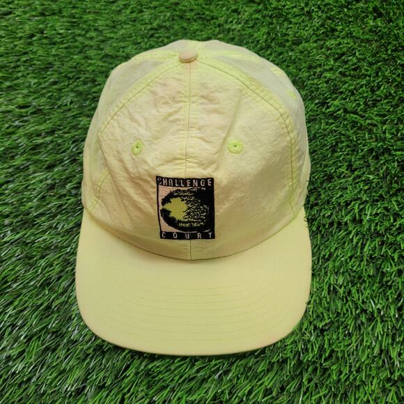 VTG 90s Nike Challenge Court Hat Andre Agassi Neon Snapback Tennis Hat - Picture 1 of 11